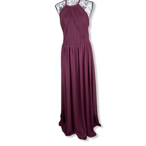 Bill LEVKOFF Halter Neck Chiffon A-Line Gown- size